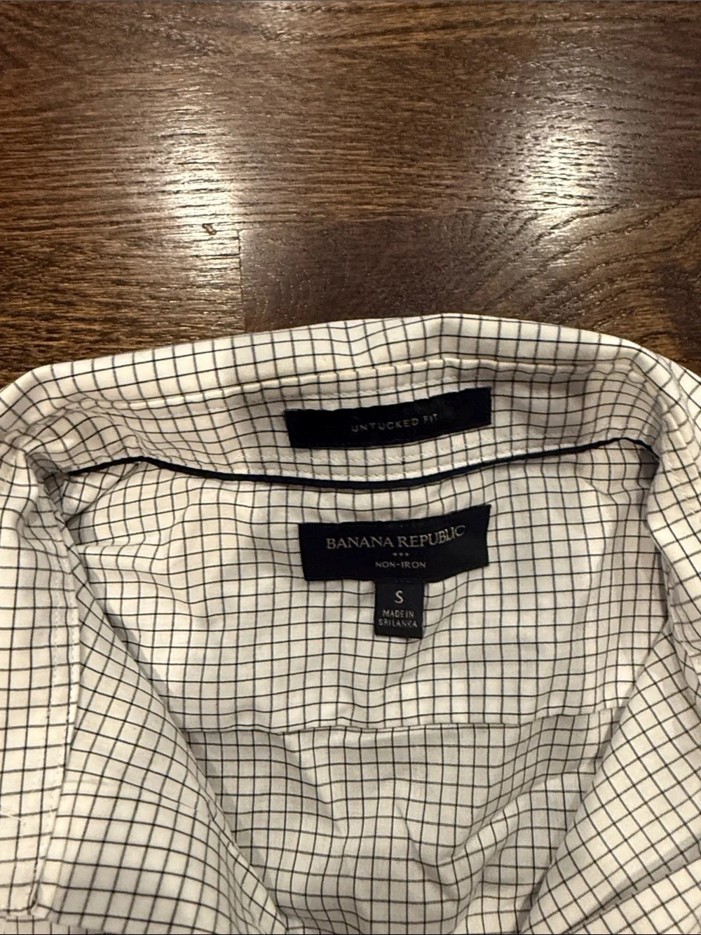 Bababa republic small Men's White Check Dress Shirt - Classic Button-Down
